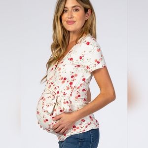 PinkBlush floral wrap top